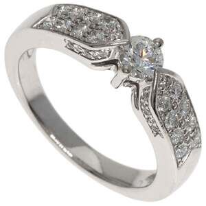 Chaumet Plume Solitaire Diamond Ring in Platinum PT950 for Women